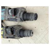 (2) Makita cordless rotary hammer drills: XRH04 with (2) 18V 3.0AH batteries & a DC18RC charger