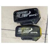 (2) Makita cordless rotary hammer drills: XRH04 with (2) 18V 3.0AH batteries & a DC18RC charger