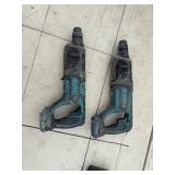 (2) Makita cordless rotary hammer drills: XRH04 with (2) 18V 3.0AH batteries & a DC18RC charger
