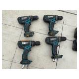 (4) Makita rotary hammer  drills:  three XPH01, one LXPH01. Includes DC18RC chargers and18V batteries