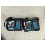 (4) Makita rotary hammer  drills:  three XPH01, one LXPH01. Includes DC18RC chargers and18V batteries