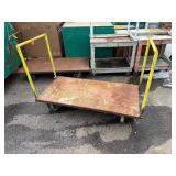 Flat industrial metal dolly 60”l x 30” w x 11”t