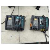 (4) Makita Backpack XCV05 Vacuums HEPA filters  (4) DC18RC chargers and (8) batterie
