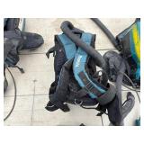 (4) Makita Backpack XCV05 Vacuums HEPA filters  (4) DC18RC chargers and (8) batterie