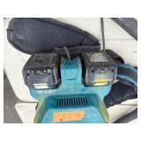 (4) Makita Backpack XCV05 Vacuums HEPA filters  (4) DC18RC chargers and (8) batterie