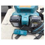 (4) Makita Backpack XCV05 Vacuums HEPA filters  (4) DC18RC chargers and (8) batteries