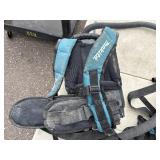 (4) Makita Backpack XCV05 Vacuums HEPA filters  (4) DC18RC chargers and (8) batteries