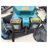 (4) Makita Backpack XCV05 Vacuums HEPA filters  (4) DC18RC chargers and (8) batteries