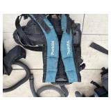 (4) Makita Backpack XCV05 Vacuums HEPA filters  (4) DC18RC chargers and (8) batteries