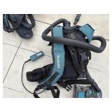 (4) Makita Backpack XCV05 Vacuums HEPA filters  (4) DC18RC chargers and (8) batteries