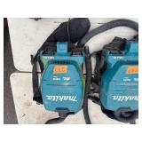 (5) Makita Backpack XCV05 Vacuums HEPA filters  (5) DC18RC chargers