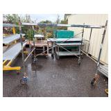 Scaffolding 6’ tall with 3 145” planks and 2 80” planks