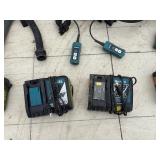 (5) Makita back packs with 5 chargers and 4 batteries