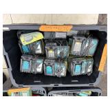 (104) Makita battery chargers DC18RT, DC18RA and (4) Makita 18V batteries