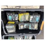 (104) Makita battery chargers DC18RT, DC18RA and (4) Makita 18V batteries