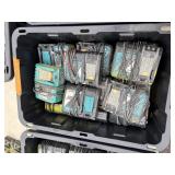 (104) Makita battery chargers DC18RT, DC18RA and (4) Makita 18V batteries