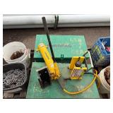 Enerpac hydraulic piston pump in a Greenlee storage box