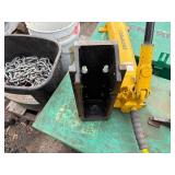 Enerpac hydraulic piston pump in a Greenlee storage box