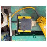 Enerpac hydraulic piston pump in a Greenlee storage box