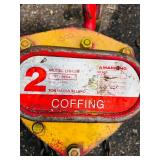 CM Series 622 Hand chain Hoist; Coffing LHH-2B Hand chain hoist;  McKissick snatch block