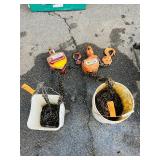 (2) Chain hoists: Black Bear YB-300 3-ton; Coffing Model LHH-2B 2-ton