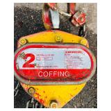 (2) Chain hoists: Black Bear YB-300 3-ton; Coffing Model LHH-2B 2-ton