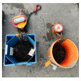 (2) Chain hoists: Borson CM Series 622; Little Mule LMHA