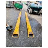 Forklift extenders 96” long x 5” w