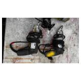 8 corded tools: Bosch angle drill; Bosch 16 ga shears, Kett Shears, Milwaukee shears, Makita angle drill