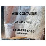 Uline wire container H-2090 48” x 40” x 30 ½” 4000 lb static load capacity