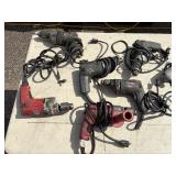 (12) Corded Power tools: Dewalt, Bosch, Milwaukee, Black & Decker