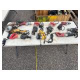 Corded Power Tools: DeWalt, Bosch, Milwaukee, B&D- Angle grinders, Magnum Holeshooter, sawzalls, jig saw, holgun drills