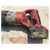(2) Milwaukee Cordless Sawzalls 0719-20 M28, (1) battery and (1) 48-59-2818 18V charger, all power up
