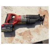 (2) Milwaukee Cordless Sawzalls 0719-20 M28, (1) battery and (1) 48-59-2818 18V charger, all power up