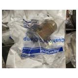 Electric and plumbing parts: Halex EMT Compression Connectors; Cushioned clamps; insulated tap