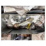 Electric and plumbing parts: Halex EMT Compression Connectors; Cushioned clamps; insulated tap