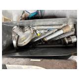 Electric and plumbing parts: Halex EMT Compression Connectors; Cushioned clamps; insulated tap