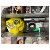 Electric and plumbing parts: Halex EMT Compression Connectors; Cushioned clamps; insulated tap