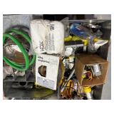 Electric and plumbing parts: Halex EMT Compression Connectors; Cushioned clamps; insulated tap