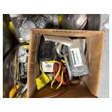 Electric and plumbing parts: Halex EMT Compression Connectors; Cushioned clamps; insulated tap