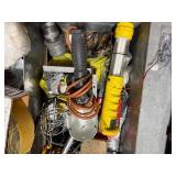 Electric and plumbing parts: Halex EMT Compression Connectors; Cushioned clamps; insulated tap