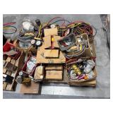 Pallet of electrical / HVAC parts: Honeywell, Orion, JB manifold gauge, Yellow Jacket charging hoses