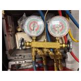 Pallet of electrical / HVAC parts: Honeywell, Orion, JB manifold gauge, Yellow Jacket charging hoses