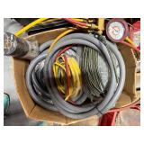 Pallet of electrical / HVAC parts: Honeywell, Orion, JB manifold gauge, Yellow Jacket charging hoses
