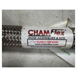 (30) SS braided fire-retardant hoses, various dimensions: ChamFlex, Daikin