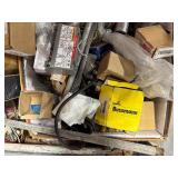 Pallet of electrical and plumbing parts