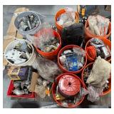 Pallet of plumbing and electrical parts