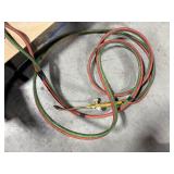 2 tanks of acetylene dissolved with pressure gauges and cart