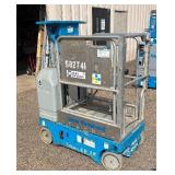 Genie Lift Model GR-15 Runabout Electric Aerial Work Platform Powers up see video of it running and driving.