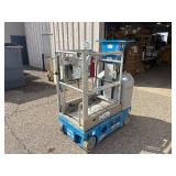 Genie Lift Model GR-15 Runabout Electric Aerial Work Platform Powers up see video of it running and driving.